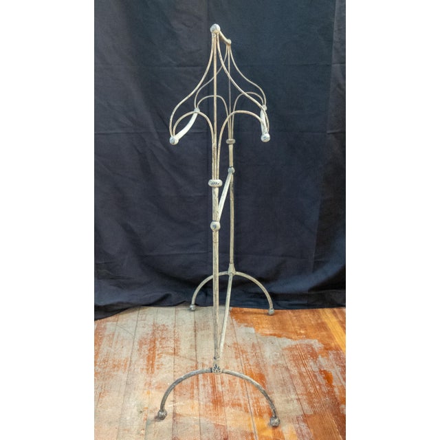 Metal 19th Century Victorian White and Blue Painted Wire and Metal Towel Drying Rack For Sale - Image 7 of 16