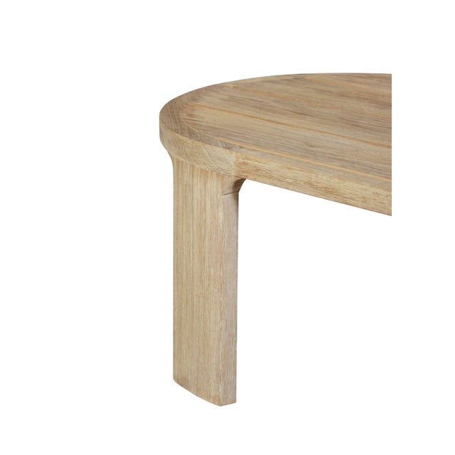 2020s Eclipse Outdoor Solid Teak Wood Natural Look Coffee Table For Sale - Image 5 of 8