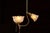 Metal Early 20th Century Brass Pendant With Embossed Glass Shades For Sale - Image 7 of 10