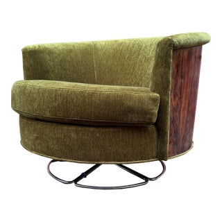 Danish Modern Selig Barrel Swivel Chair in Brazilian Rosewood 1960s. For Sale