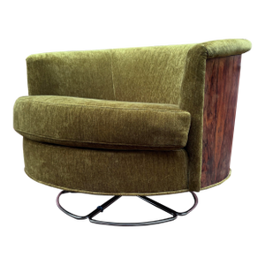 Danish Modern Selig Barrel Swivel Chair in Brazilian Rosewood 1960s.