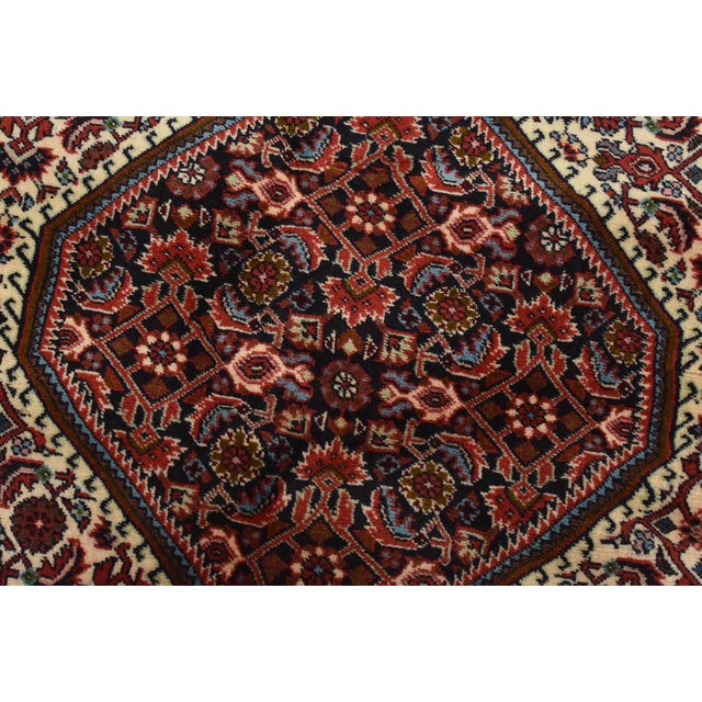 Fine Bidjar Rug 6’7” X 8’2” Ivory Wool Traditional Hand-Knotted Oriental Carpet For Sale - Image 9 of 15
