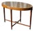 Late 19th Century Burl Wood Oval Accent Table With Stretcher Base For Sale
