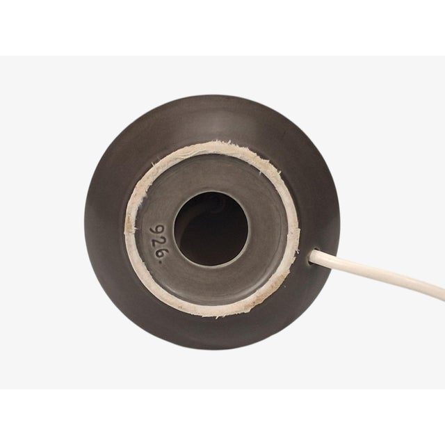 1960s Mid-Century Modern Einar Johansen, Table Lamp, Brown Stoneware For Sale - Image 9 of 10