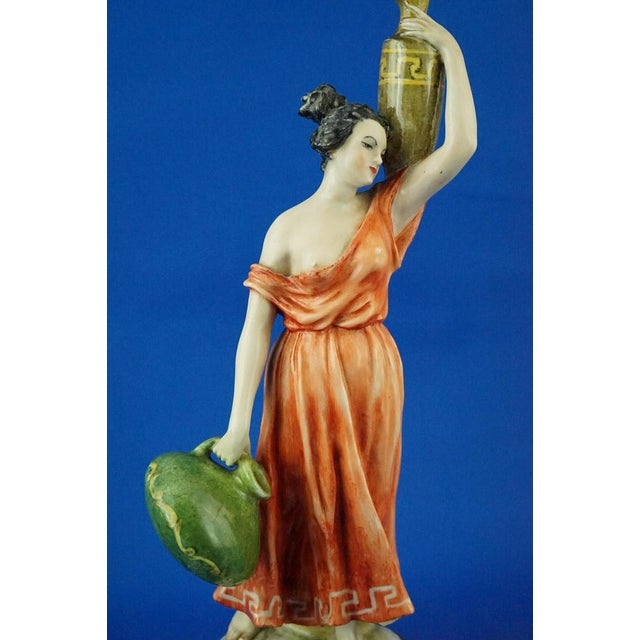 20th Century Neoclassical Porcelain Figurine Roman Water Carrier by Guido Cacciapuoti, Italy,1920s For Sale - Image 14 of 18