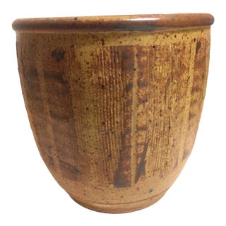 Late 20th Century Mid-Century Modern Drip Glaze Studio Pottery Bowl For Sale