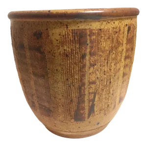 Late 20th Century Mid-Century Modern Drip Glaze Studio Pottery Bowl