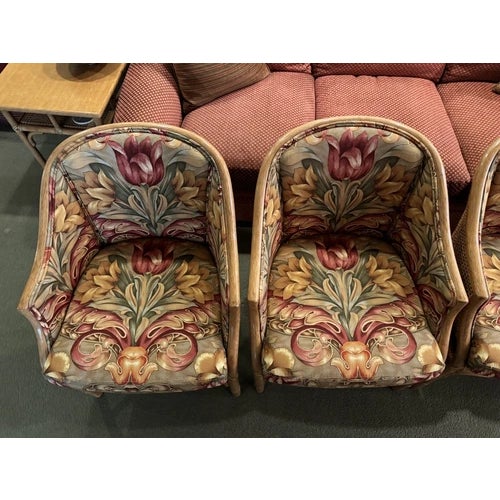 1960s 1960s Set of Four McGuire Bamboo & Cane Upholstered Game Chairs For Sale - Image 5 of 12
