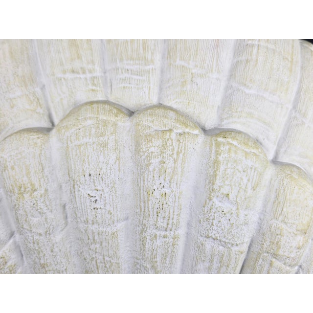 1990s Pacific Coast Lighting Shell Shaped Plaster Table Lamp For Sale - Image 13 of 17