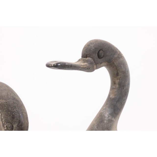 Italian Pair of Vintage Italian Gino Cenedese Vetri Murano Frosted Glass Birds For Sale - Image 3 of 6