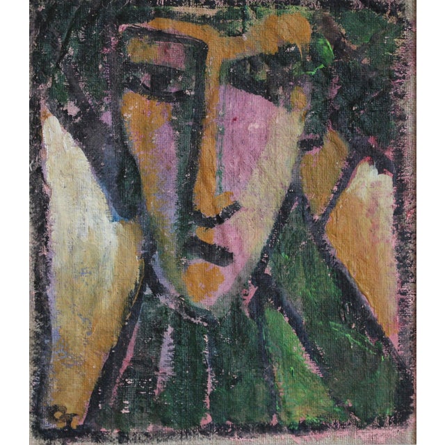Hidden portraits xviii', acrylic on canvas mounted on board, florentine school (circa 1980s-90s). This gallery has...