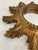 Vintage 1960s Petite 8.5" Acanthus Leaf Sunburst Wall Mirror For Sale - Image 6 of 16