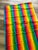 Rainbow Vertical stripes Feels like heavy linen Nice weight for home decor projects Chair seat to drapery Mid-late 1960s...