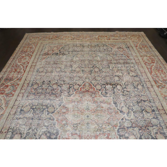 Early 20th Century Worn Persian Mahal Oversize Rug - 10'7" x 16'11" For Sale - Image 12 of 12