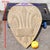Important coat of arms carved in high relief from natural stone, in the form of a medieval almond-shaped shield (drop-...