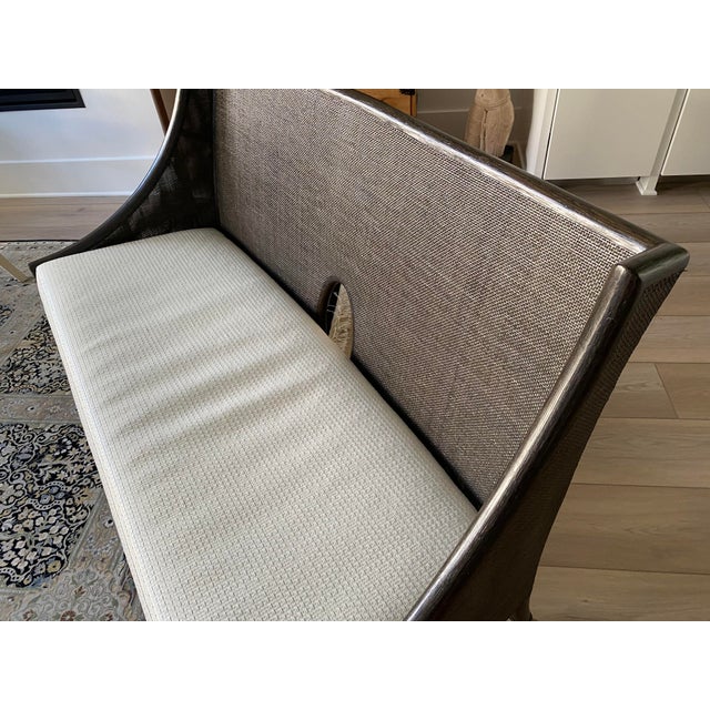 Contemporary Contemporary Baker White Settee For Sale - Image 3 of 4