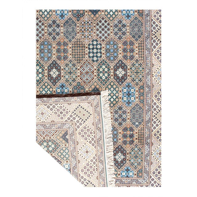 Traditional Pasargad DC Fine Handknotted Nain Silk & Wool Rug For Sale - Image 3 of 4