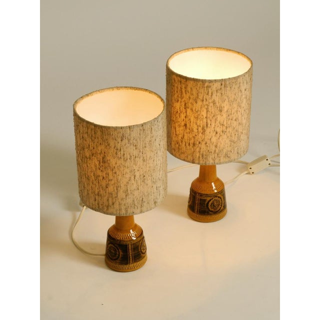 Beige Small Ceramic Table Lamps from Cloos & Co., 1960s, Set of 2 For Sale - Image 8 of 18