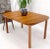 Mid-Century Modern Rectangle Round Corners Teak Midcentury Danish Modern Dining Table Pop Up Leaf For Sale - Image 3 of 13