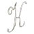 Letter K Pendant Brooch Vintage Platinum Large Initial Script Estate Jewellery For Sale