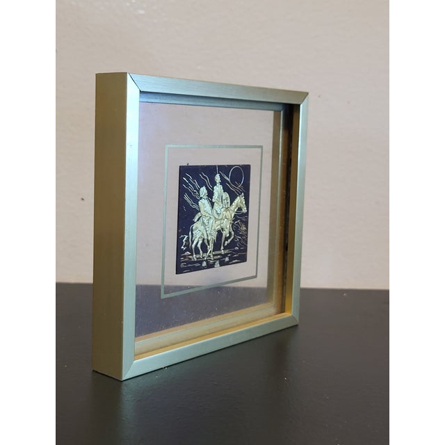 1990s 1990s Don Quixote Sancho Panza Damascene Style Art Installation For Sale - Image 5 of 14