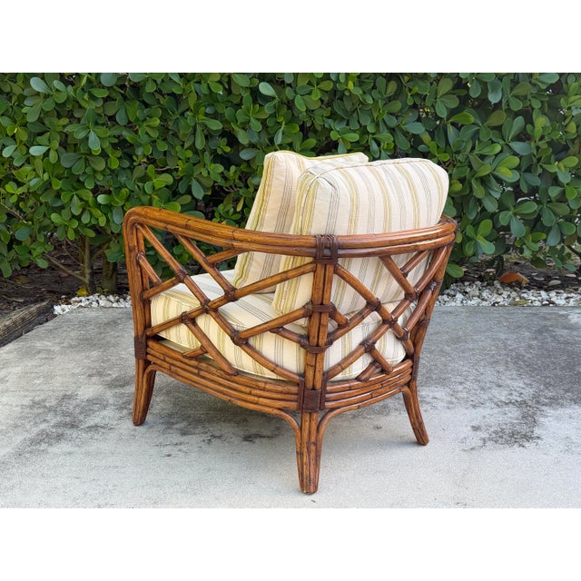 Early 21st Century Tommy Bahama Island Estate Faux Bamboo Club Chair For Sale - Image 5 of 12
