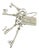Vintage Italian Silver Decorative Keys to Happiness, Italy, 1970s For Sale