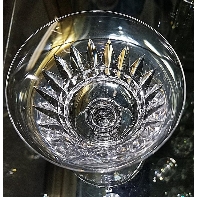 1960s 1960s Baccarat Champagne Coupe, Flute Stem Glasses- Set of 7 For Sale - Image 5 of 8