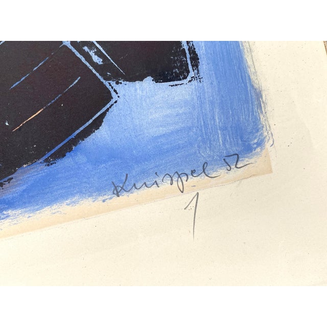 Ulrich Knispel, Am Steg, 1952, Monotype and Gouache on Paper For Sale - Image 6 of 13