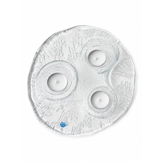 Mid-Century Modern Art Glass Candleholder from Meri Lasi, 1970s For Sale - Image 3 of 6