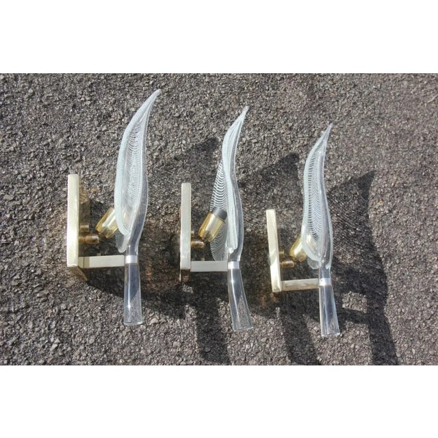 Murano Glass Sconces by Franco Luce, 1970s, Set of 3 For Sale - Image 9 of 12