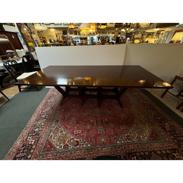 2010s Joseph Jeup Sculpted Trestle Dining Table For Sale - Image 5 of 13