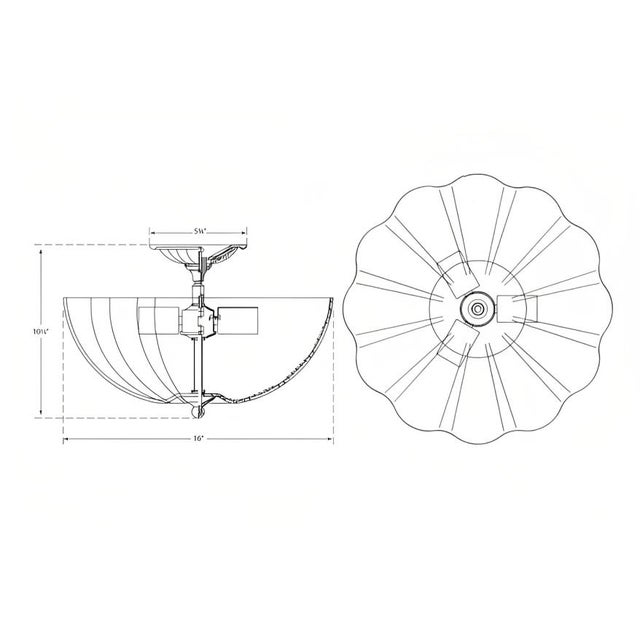 Visual Comfort AERIN for Visual Comfort Signature Rosehill Semi-Flush in Hand-Rubbed Antique Brass with White Strie Glass For Sale - Image 4 of 4