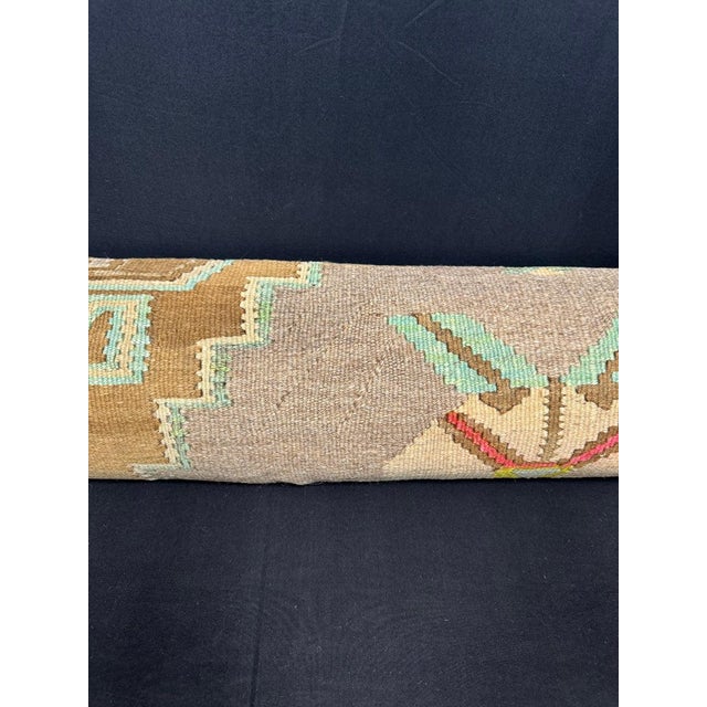 Turkish Hemp Pillow Cushion Natural Beige Brown Cushion Cover 12"x46" For Sale - Image 4 of 4
