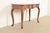Baker Furniture French Provincial Louis XV Carved Oak Extension Console Dining Table, Newly Refinished For Sale - Image 9 of 12