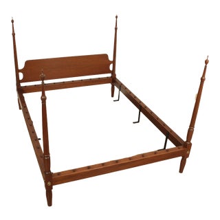 Kittinger Colonial Williamsburg Mahogany Queen Size Poster Bed For Sale
