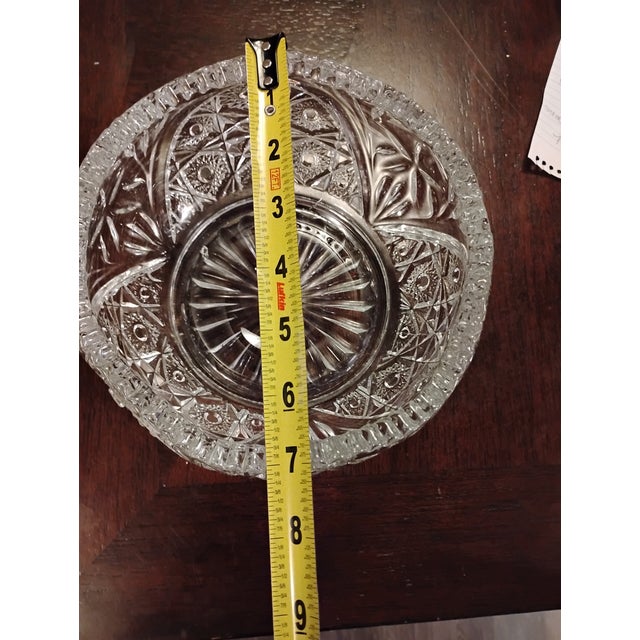 American 1960s LE.Smith Americian Heritage Pressed Glass Bowl For Sale - Image 3 of 5