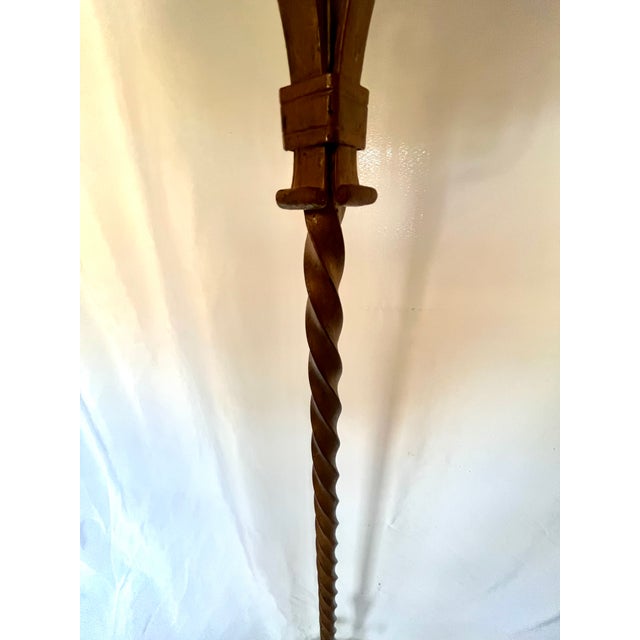 Vintage Gilt Bronze Floor Lamp W/Marble Base For Sale In Dallas - Image 6 of 13