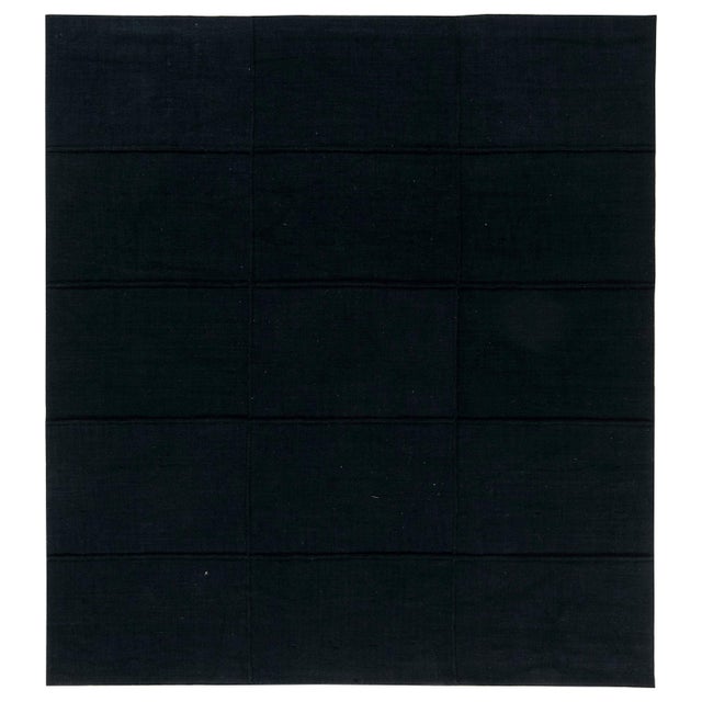 Contemporary Nuno Felt Black Rug by Doris Leslie Blau For Sale