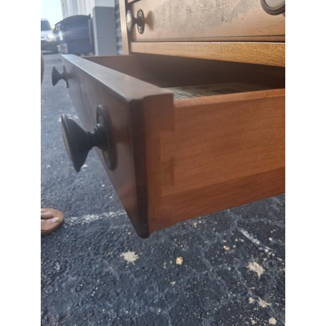 1950's Traditional Style 2 Drawer End Tables/ Nightstands by Lambert Hitchcock a - Pair For Sale In Miami - Image 6 of 12