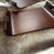 Mid-Century Modern Vintage Mid Century Mahogany Stained Solid Wood Sleigh Tray For Sale - Image 3 of 12