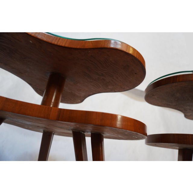 Pair of Mid-Century Three Leaf Clover / Cloud Side Tables For Sale - Image 9 of 18
