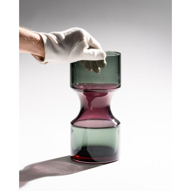 Tapio Wirkkala Glass Vase, Model 2515, for Rosenthal, Germany, Designed 1963 An elegant sculptural glass vase designed by...