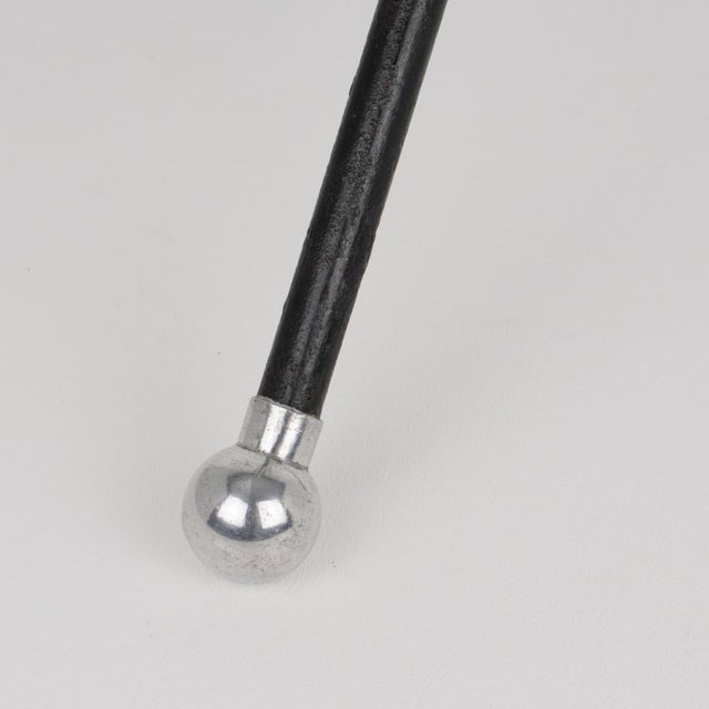 Black Mid-Century Metal and Glass Ashtray Vide Poche Side Table, Circa 1960 For Sale - Image 8 of 16