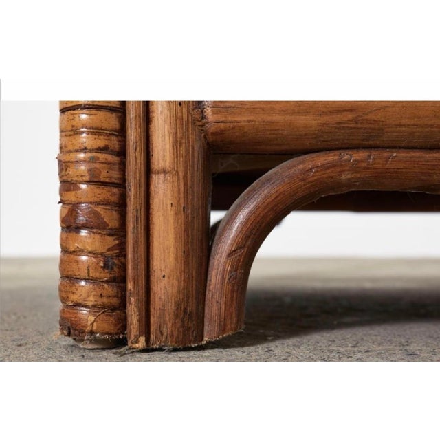 Baldwin Style Wrapped Rattan Console Table For Sale - Image 9 of 12