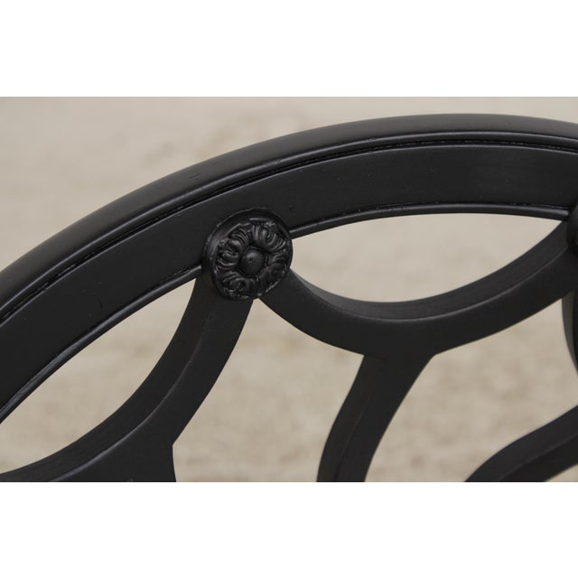 Set of 8 Spiral Web Back Dining Chairs For Sale - Image 12 of 18