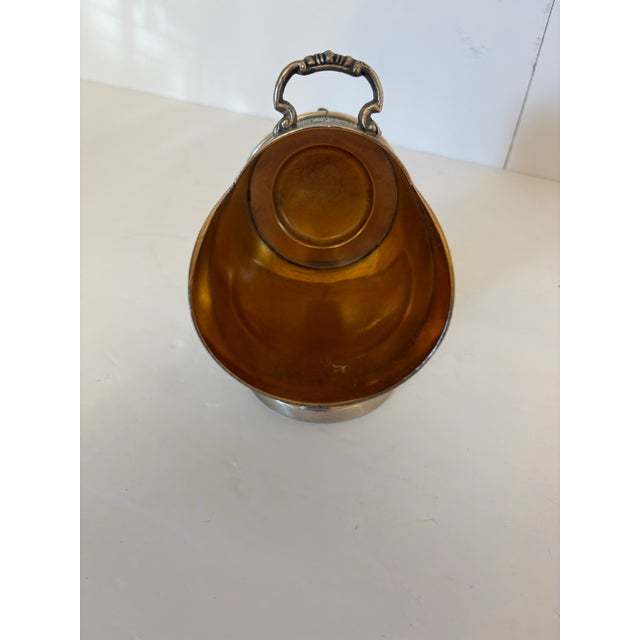 Vintage Raimond Sugar Scuttle Bowl Victorian Style, Silverplated & Copper Plated, and Small Scoop For Sale In Boise - Image 6 of 8