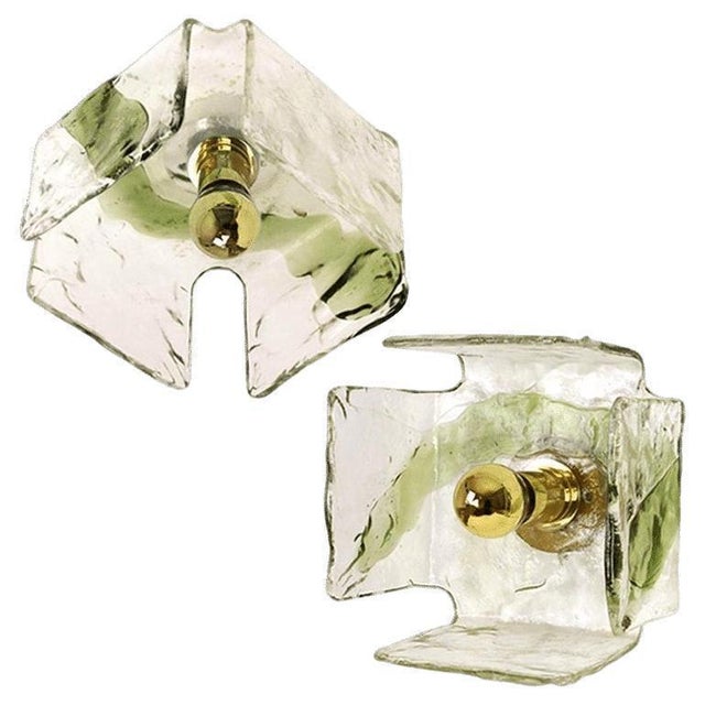 Several Green Hand Blown Flush Mounts attributed to J. T. Kalmar, 1960 For Sale - Image 13 of 13