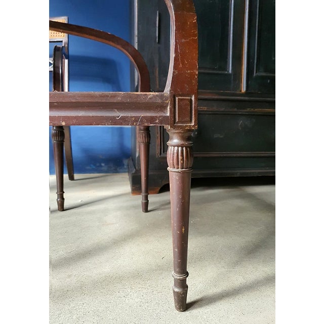 Good antique condition, consistent with age and use. The mahogany frames show visible surface scratches, small abrasions,...