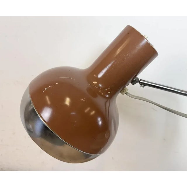 Industrial Industrial Brown Office Desk Lamp, 1970s For Sale - Image 3 of 14